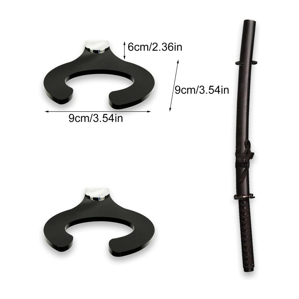 Adjustable Wall Mounted Swords Rack Display Holder Accessory for All Types of Swords 2 Pieces Set Home Organization