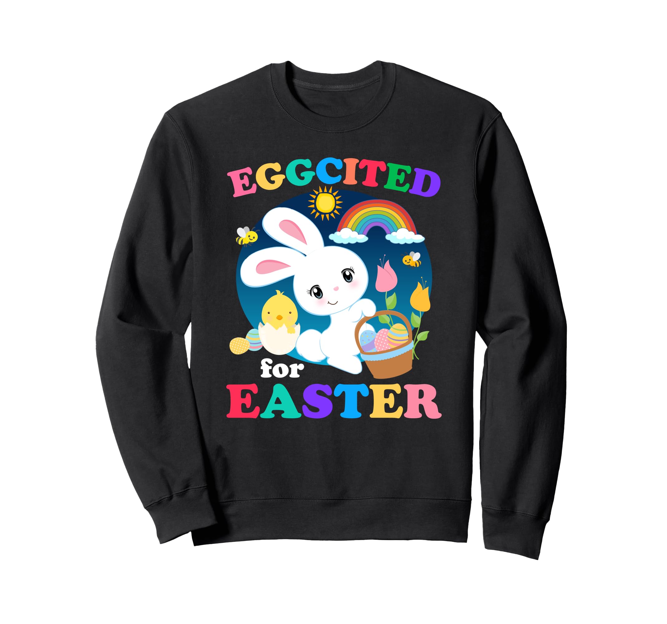 Egg-Sitted Girls  and Boys  Kids  Sweatshirts for Easter Bunny Egg Hunts