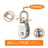 Yandong M15 Stainless Steel Pulley, 35kg Load Capacity, Small Rope Pulley, SUS304, for Cargo Transport, Swivel Type, with Carabiner (Set of 2)