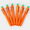 6 In 1 MultiColor Creative Carrot Colorful Retractable Ballpoint Pen For Marker Writing Stationery