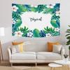 Enthusiastic Summer Green Tropical Leaves Plants Printed Polyester Tapestry Wall Hanging Tapestries For Bedroom Dorm Decor