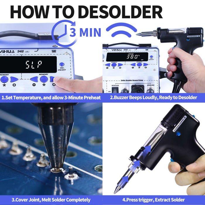 Fer à souder - Yihua - 948-II - 4-en-1 - Température réglable - Garantie 12 mois