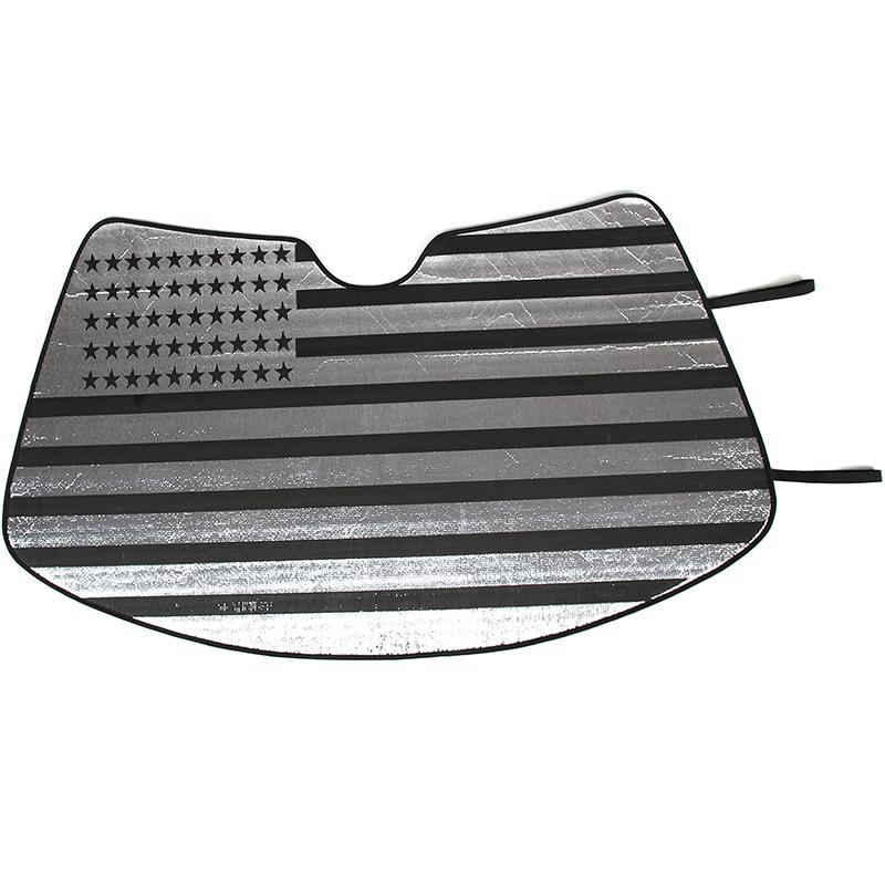 For Corvette C8 - Sunscreen Curtain Car Front Window Sun Shade UV Protection Sunshade Windshield n Flag Cover Style A