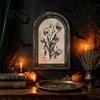 Durable Wooden Halloween Sign Arched Wall Decor Ghost Cat Double-Layer Hanging Ornament Distressed Gothic Vintage Tabletop Decor Plaque Spooky Home