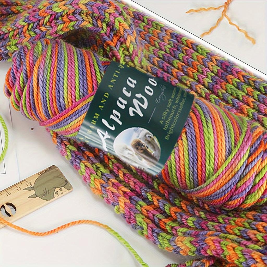 5pcs Soft Alpaca Blend Yarn, 1.1LB Total - Ideal for Sweaters Medium Thickness (2.8mm) | Perfect for Knitting Needles 3.5-4.5mm