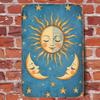 Vintage Sun Moon Boho Metal Wall Art 20x30cm Home Decor Tin Sign