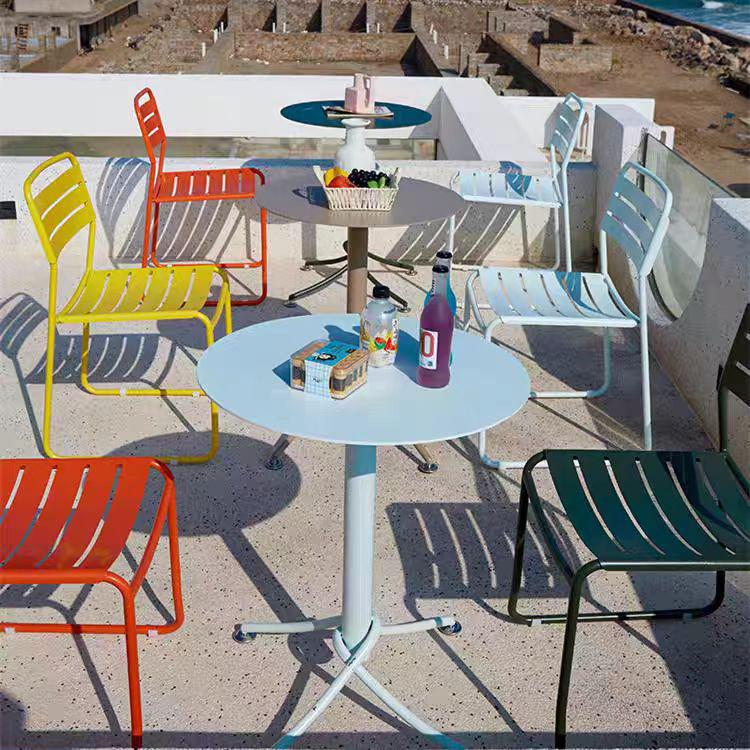 All-Aluminum Outdoor Cafe Table and Chairs Set with Sun Protection and Waterproof Features for Patios and Balconies