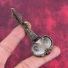 Rainbow Moonstone Pendant Copper Wire Wrapped Guitar Pendant Genuine Gemstone Jewelry Handmade Elegant Pendant Copper Jewelry Gifts for Wife