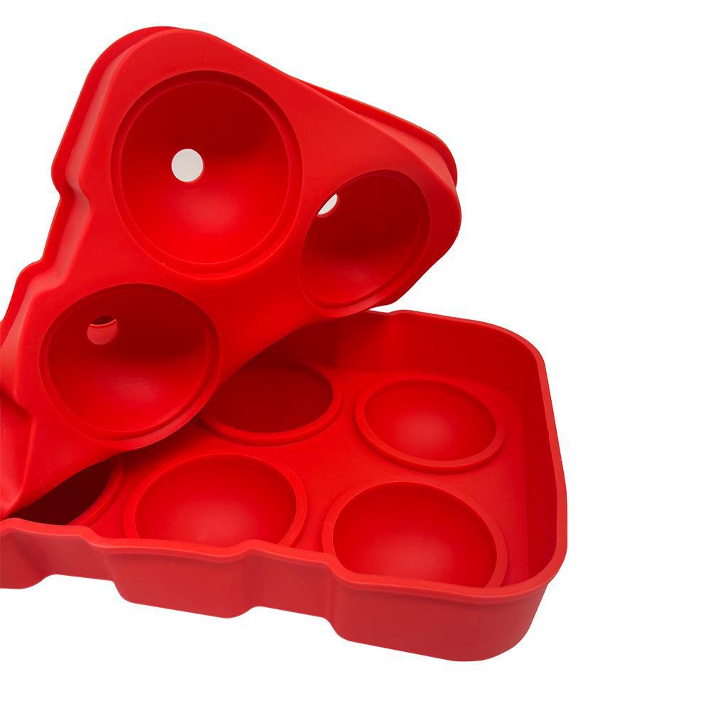 6-Hole Silicone Ice Ball Mold - Food Grade Round Ice Cube Maker for Cocktails & Whiskey