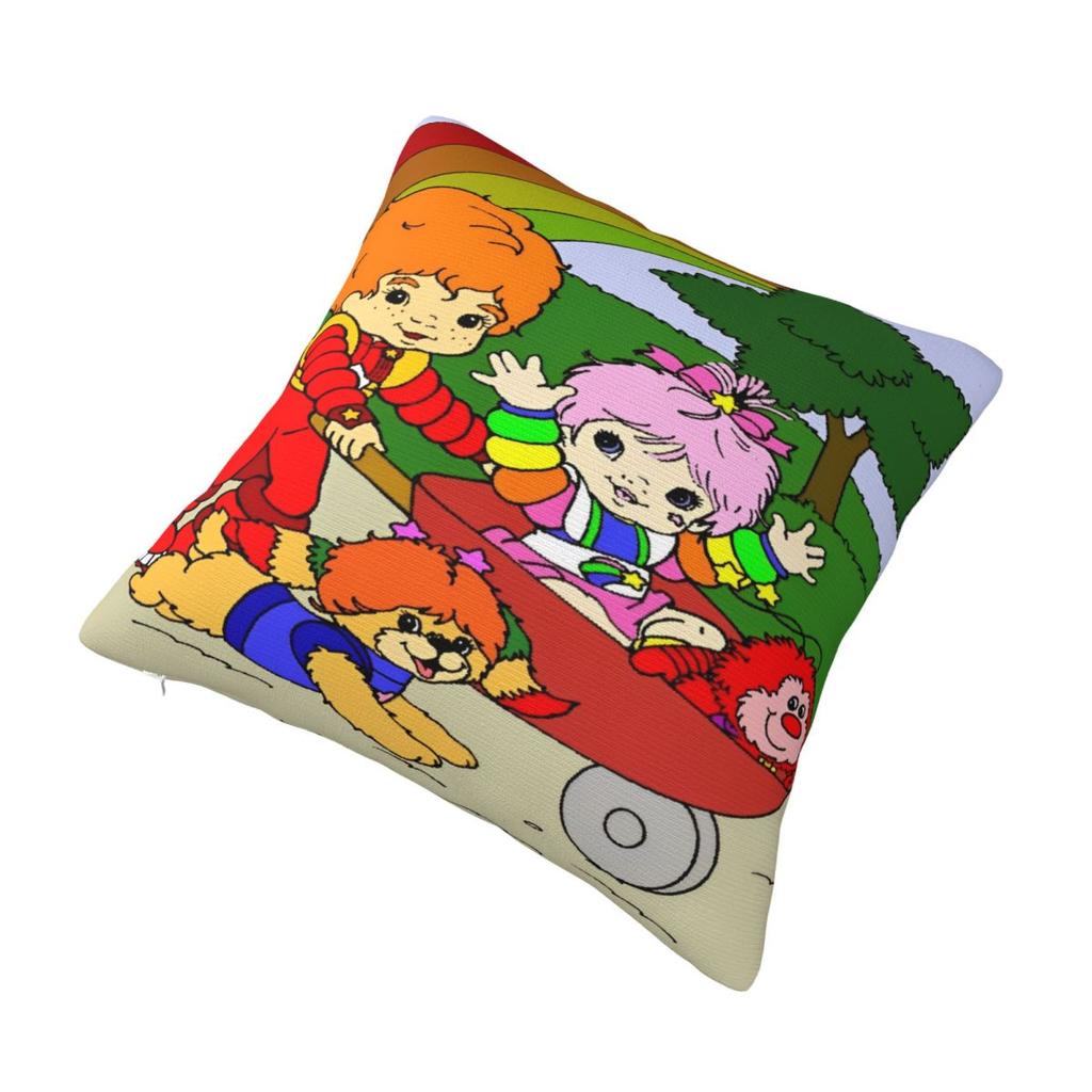 Home Decor Rainbows Brite Pillowcase Merch Pillow Cover Zipper Multi Size