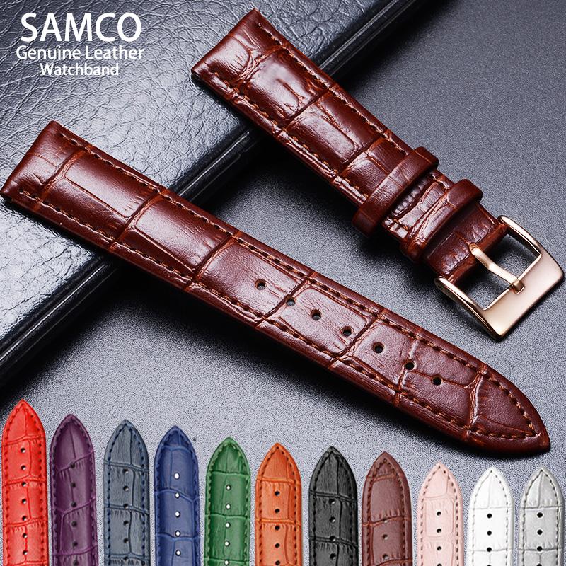 Premium Genuine Leather Watchbands 12/14/16/18/19/20/21/22/24 mm Watch Band Strap High Quality Wrist Belt Bracelet + Tool 3
