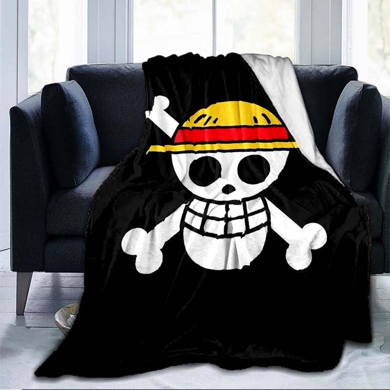 Anime One Piece 3D Printed Flannel Blanket Couch Quilt Cover Travel Child Bedding Plush Throw Flannel Blanket