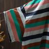 Johnature Women Vintage Striped T-Shirts O-Neck Short Sleeve Summer Casual Loose Hole Female T-Shirts