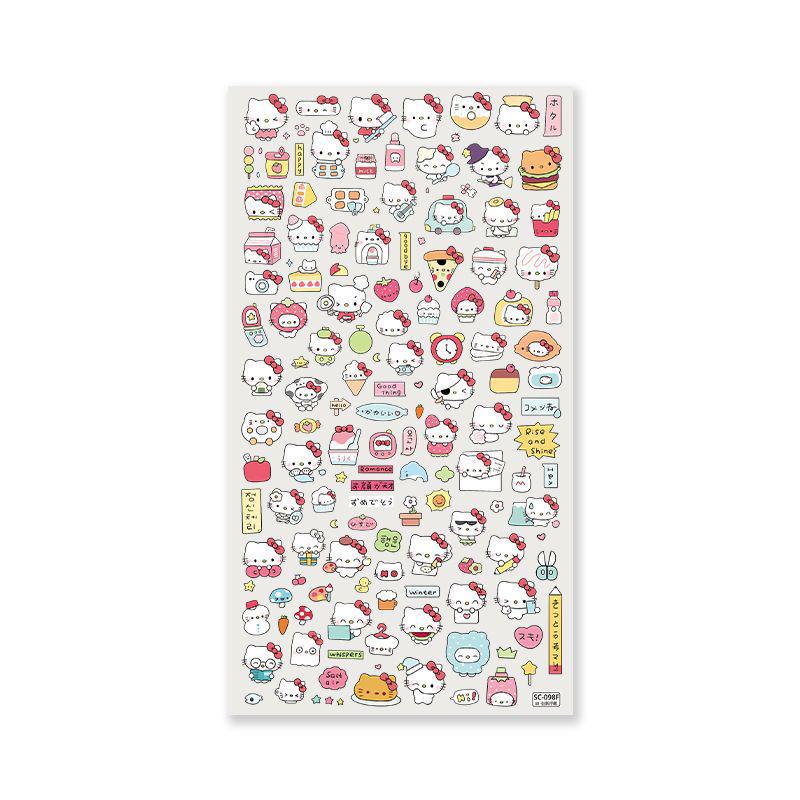 Sky Original Japanese Kitty Cartoon DIY Decorative Stickers - Cute Embossed Gakki Design for Phones Sky Japanese-style Kitty Life [110*206]