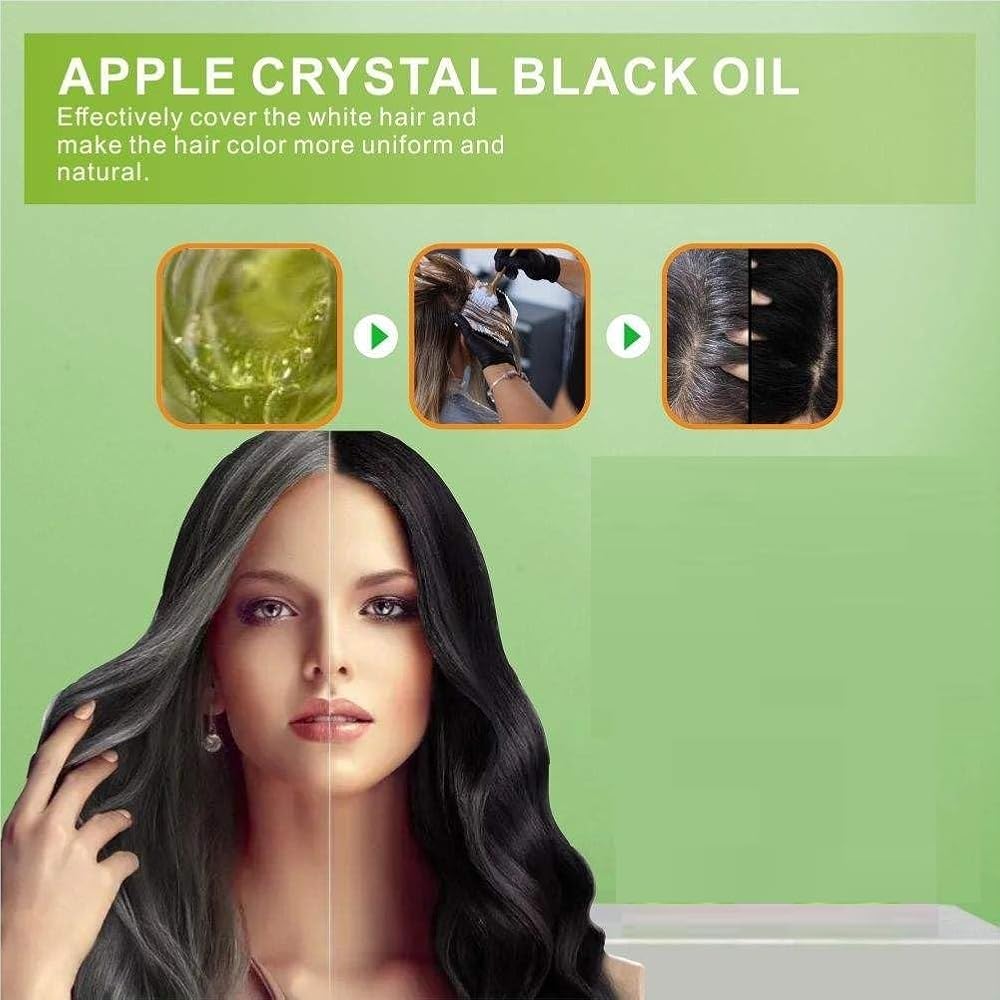 SKINPLUS Apfel HAIR Shampoo Geeignet für den Heimgebrauch – (100 × 2ml) Kein Handtuch, keine Kopfhaut(Flasche)