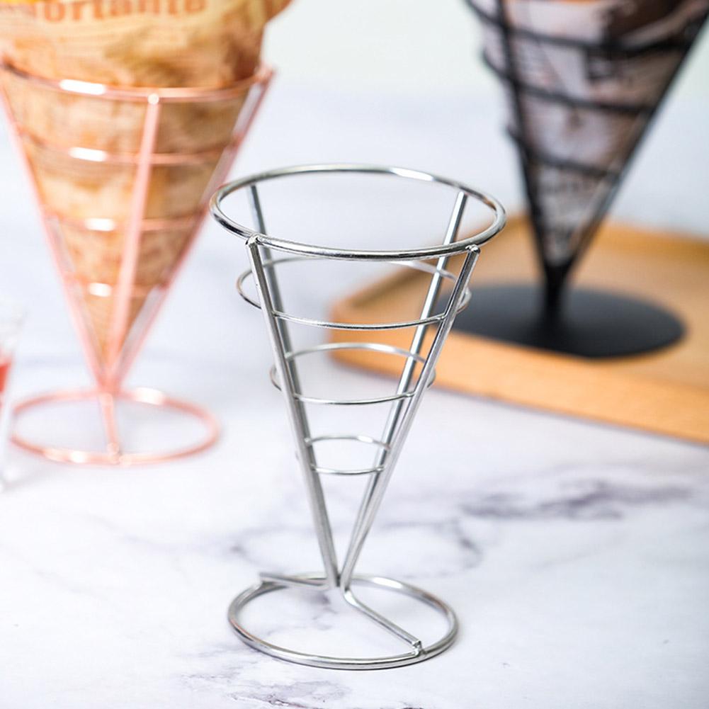 Chip Stand Holder French Fries Rack Cone Basket Restaurant Basket Snack Bracket