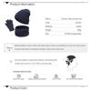 Three-piece Set Neck Warmer Knitted Fleece Scarf Winter Warm Hat Scarf Gloves Set Beanie Cap