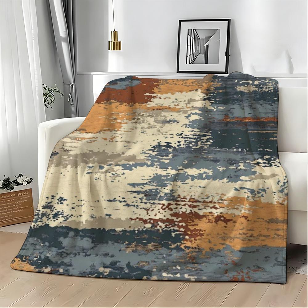 Vintage Abstract Modern Throw Soft Warm Throw Blanket For Bedroom Living Room Bed Travel Camping Picnic Gift