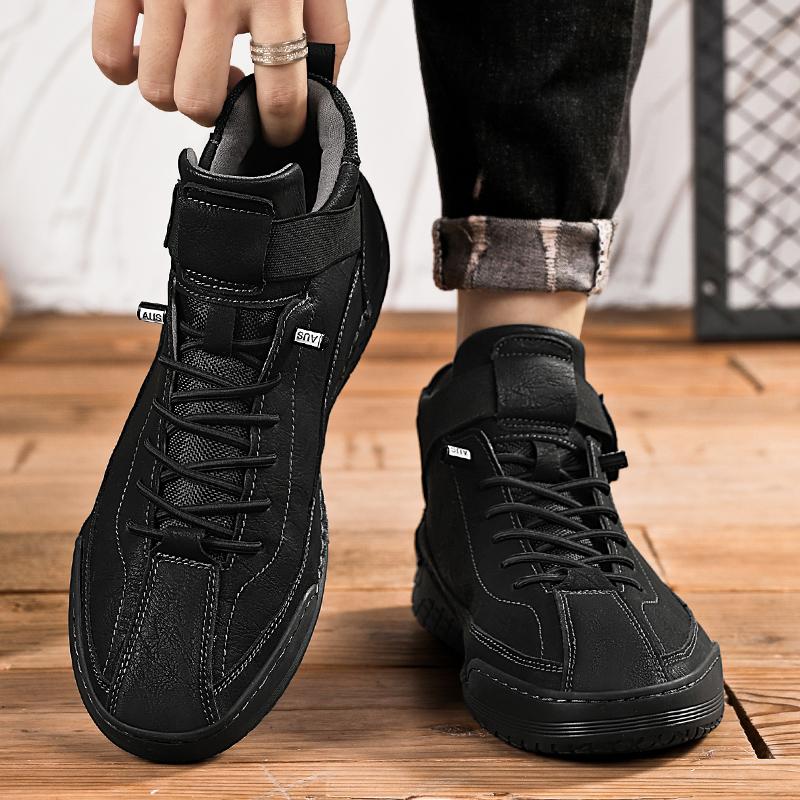 Cizme Bărbați Lucrate Manual Model Piele Cizme Glezna Șosetă Moale Confortabile Toamnă /Iarnă Cizme Bărbați Cizme Iarnă Bărbați