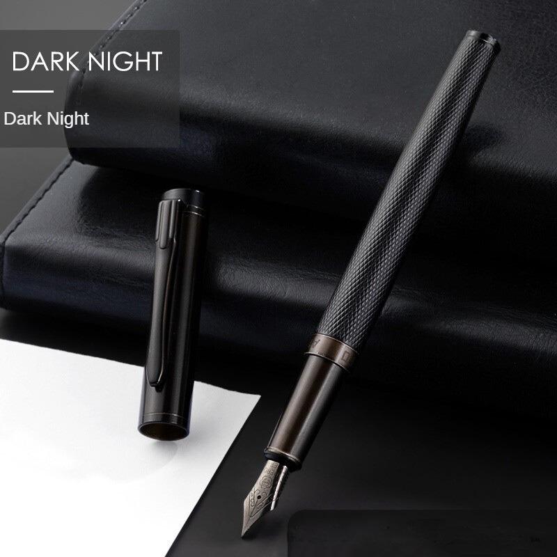 Fountain Pen Student Calligraphy Practice Pen Ink Refillable Metal Office Writing Tool Stationery чёрный