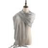 Bohemian Sheer Scarf With Shimmering Lurex Thread Lightweight Wrap Travel Beach UV Protection