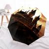 1pc castle moon Automatic Folding Umbrella - Compact 8-Rib Design, Durable Plastic & Iron1332L
