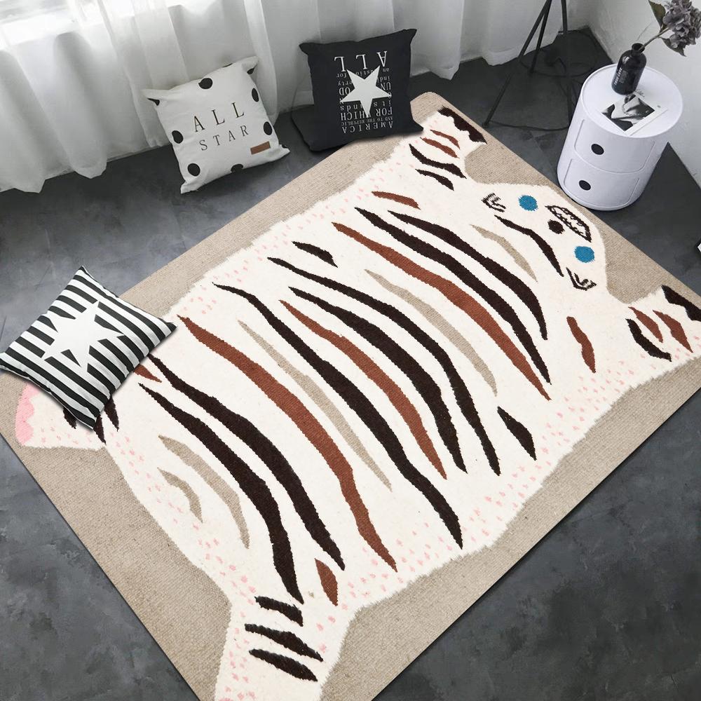 Tiger Flur Teppich Retro Mehrfachauswahl Wohnzimmer Küche Teppich Rutschfest Willkommensteppich