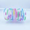 5mm Silicone Sports Bracelet: Candy Color & Letter Design Fashion Wristband