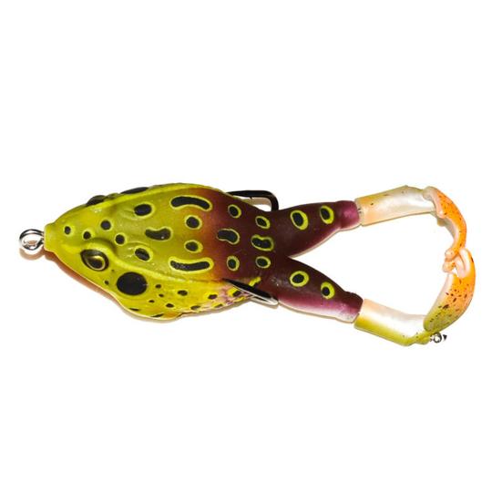 Artificial Lure Fishing Bait Realistic Looking Bright Colors 3D Eyes Compact Portable Topwater Frog Bait Fish Gear for Beginners