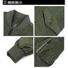 RENHE Military Jacket Mens Workwear Riders Work Use Embroidered Short Length Bike Casual Jumper Spring Summer Autumn Green Size L
