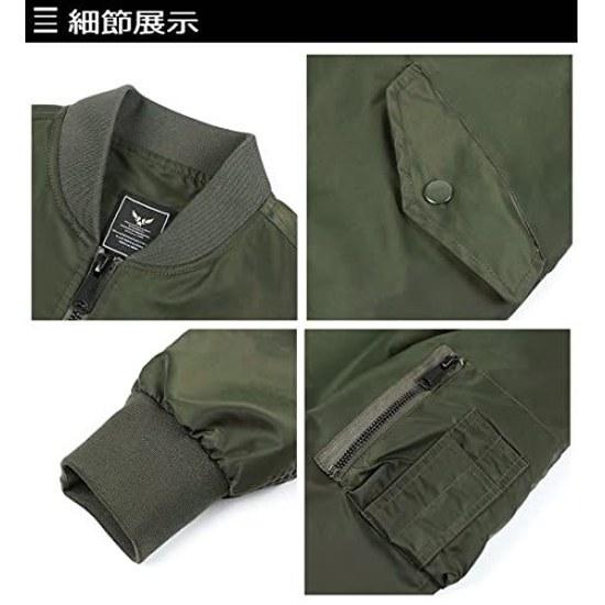 RENHE Military Jacket Mens Workwear Riders Work Use Embroidered Short Length Bike Casual Jumper Spring Summer Autumn Green Size L