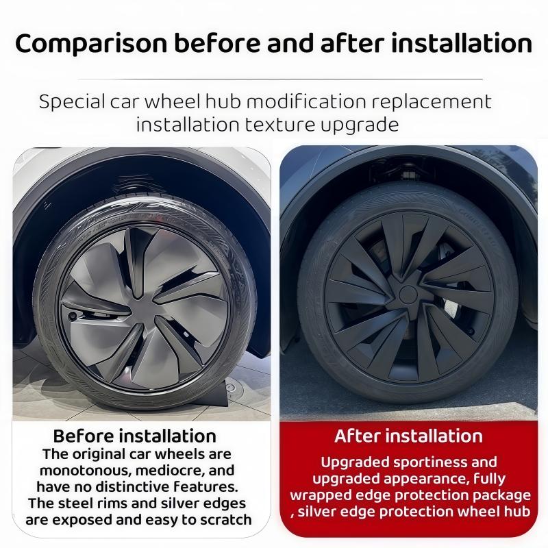 XINLIN 4PCS 19 Inch For Tesla Model Y Juniper 2025 Wheel Cover Performance Replacement Wheel Hub Cap Full Rim Cover Accessories