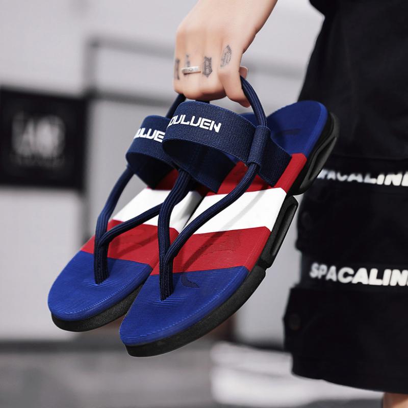 fashion Unisex flat Sandals summer male slippers man ankle wrap shoes slip-resistant slide sandals Flip Flops for Men sandalias hombre