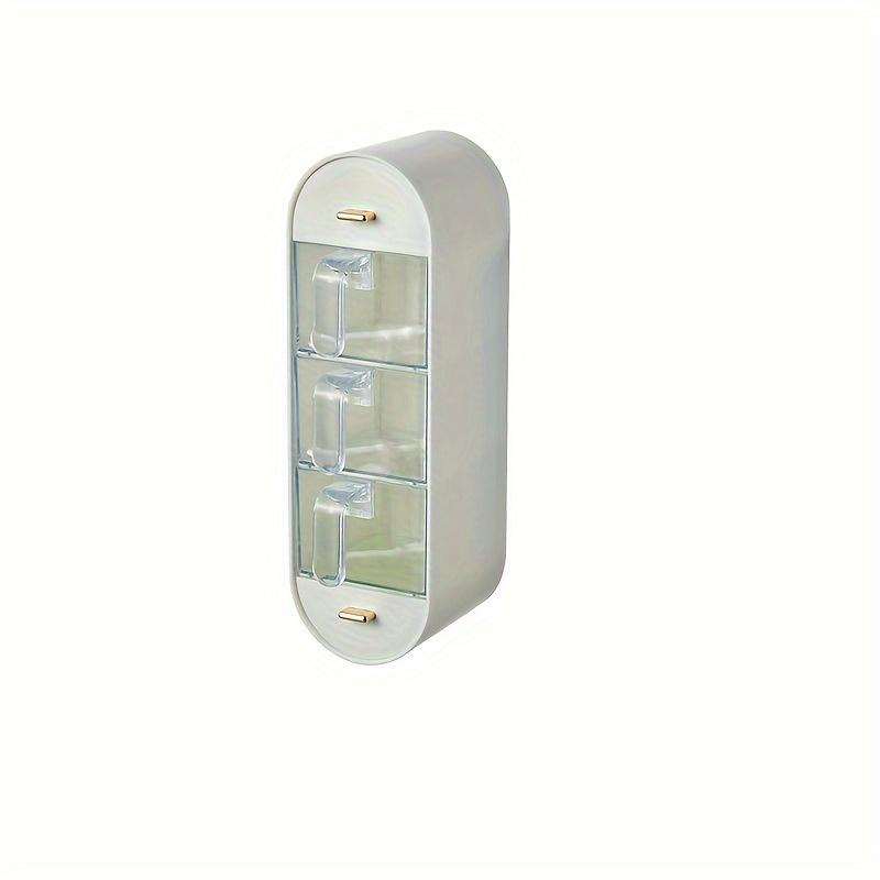 Combination Seasoning Box Five Partition Wall Mounted Spice Box Household No Punching Kitchen Seasoning Box
