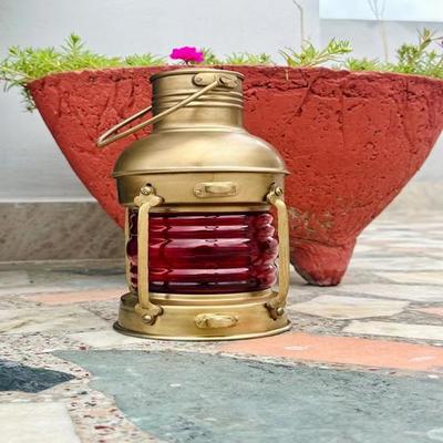 Handmade Burner Oil Lantern, Ship Lantern, Maritime Anchor Lantern, Nautical Oil Lamp, Home Decor Gift