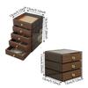 Large Capacity Wooden Walnut Grain Jewelry Box Dust-proof Necklace Display Storage Boxes  Gifts