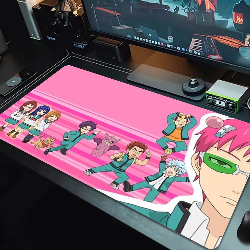 Saiki Color Mouse Pad Large Gaming Table Cushion Non-slip Laptop Tablet Big Mousepad XXL Mat Mini PC Playmat With Lock edge