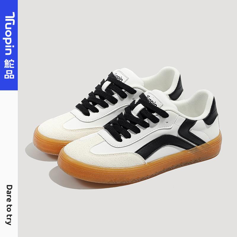 Silver German training shoes women's spring and autumn new shoes lace little white shoes niche retro women's shoes versatile board shoes