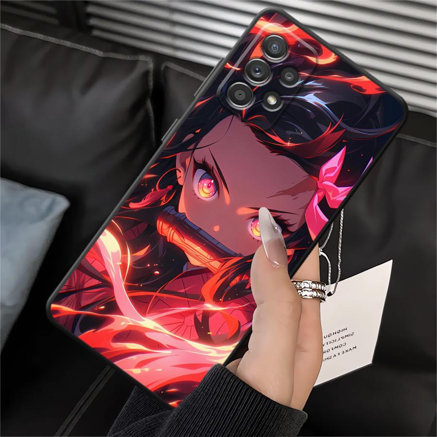 Demons Anime Slayer Soft Back Phone Cover Case for Samsung Galaxy A05 Note 20 Ultra 9 10 A01 A02 A03 A30 A40 A06 A04 A10 A20 A50