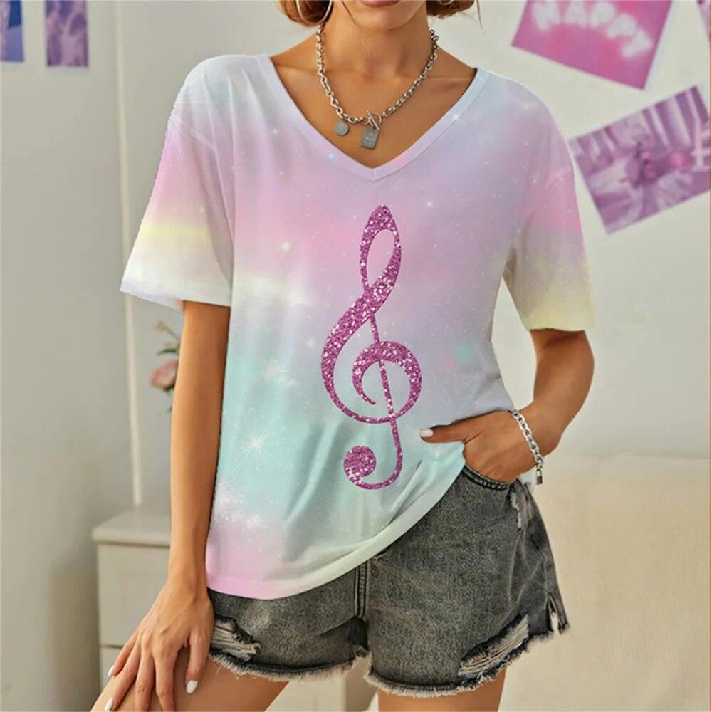 Everyday Versatile Little White Rabbit 3D Print Casual Women T Shirt 2023 Summer Cartoon Short Sleeved Fashion Loose Ladies Top