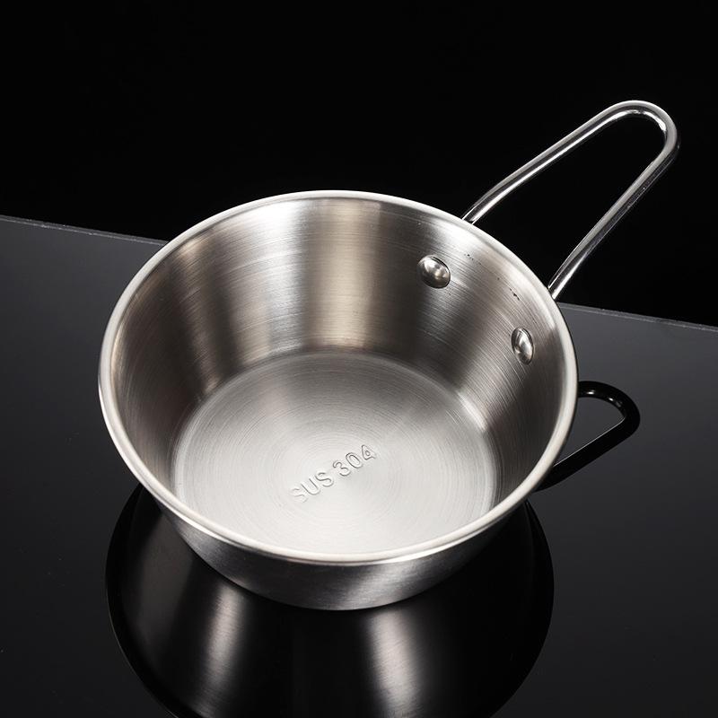 Korea 304 Stainless Steel Sauce Dish Bowl Seasoning Rice Wine Bowls with Handle Outdoor Picnic Vinegar Dish Plate for Cooking