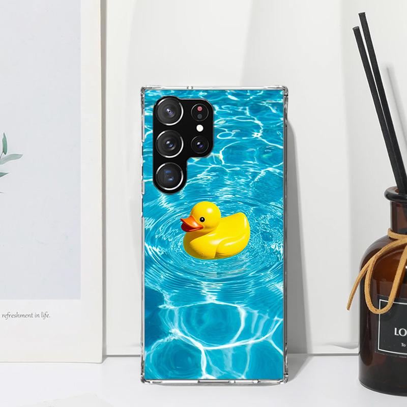 Rubber Ducks Swimming Pool Phone Case For Samsung Galaxy S26 S25 Edge S24 FE S23 S22 Ultra S21 Plus S20 + Art Fundas Back Cover