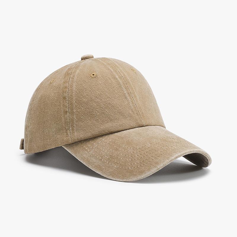 Japanese Spring Washed Light Panel Soft Top Unisex Duckbill Cap Versatile Baseball Cap Adult 56-58cm