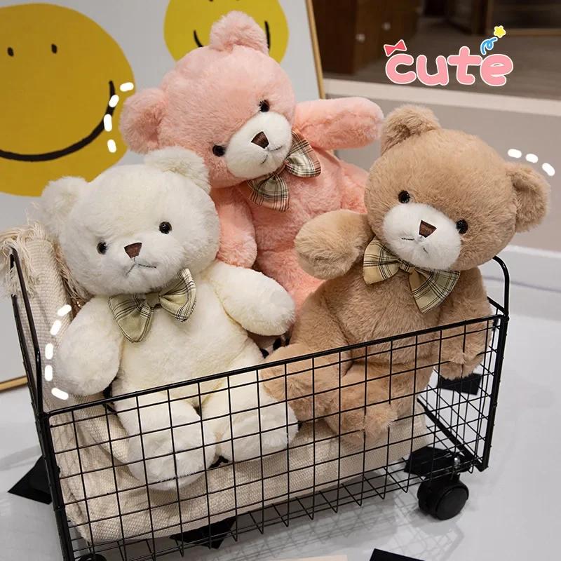 

Cartoon Bow Tie Bear Plush Toys Soft Sleep Appease Pillow Animal Bear Stuffed Baby Doll Classic Kids Birthday Christmas Gifts 30cm