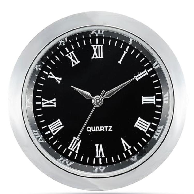 Decorative Round Clock Insert with Roman Numerals Miniature Clock Fit Up Watch Dials Replacement for Art and Crafts