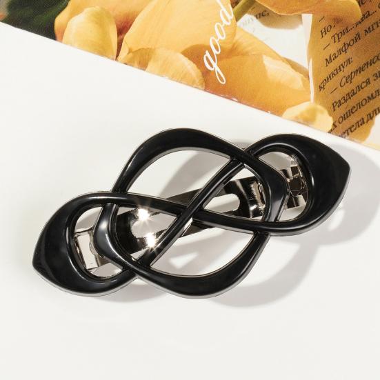 Vintage Französische Haarspange Chinesische Knotenform Metallfeder Haarnadel Rutschfest Starker Halt Hinterkopf Haarspange Haaraccessoires