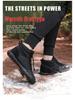 Men's Waterproof Velvet-Lined High-Top Snow Boots: Shock-Absorbing, Warm Cotton Shoes for Winter Sports.