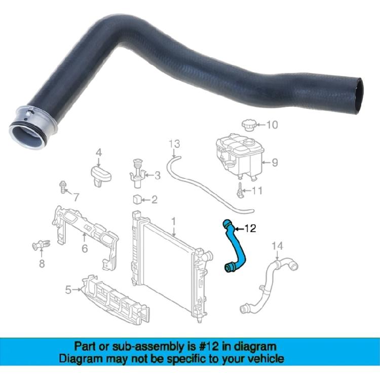 Ersatz Wasserpumpe Kühlrohr Autozubehör Motor Oberer Kühler Kühlmittel Wasserschlauch 2035010882 A2035010882