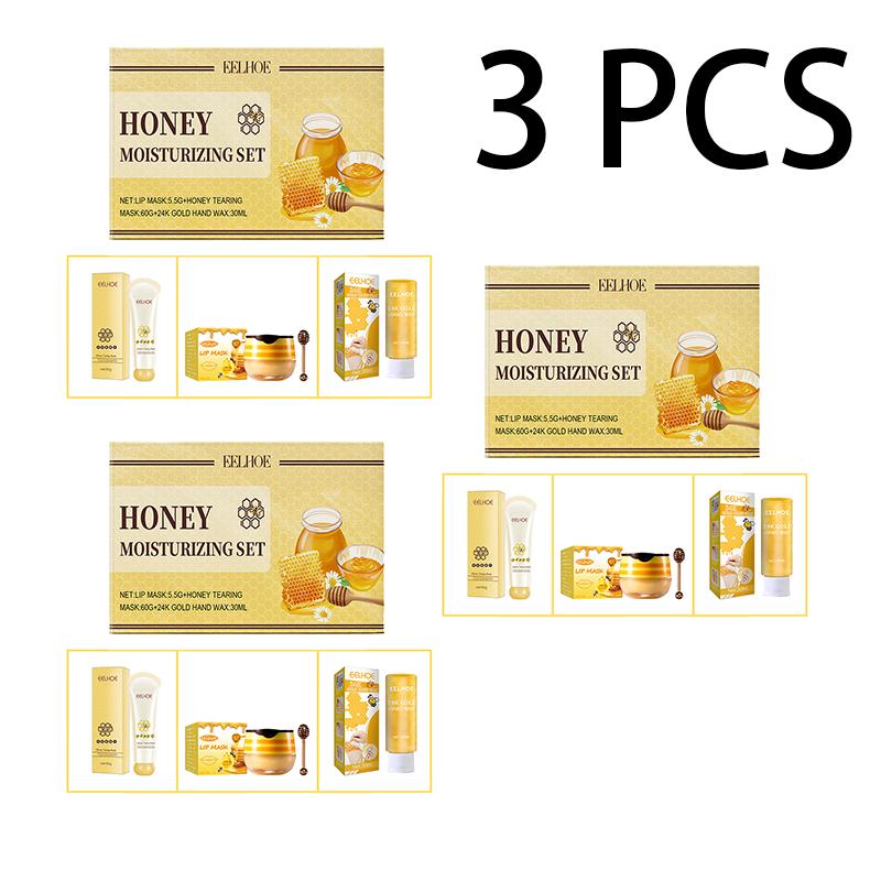 EELHOE Honey Series Moisturizing Exfoliating Set Cleansing Skin Gentle Exfoliation Nourishing Moisturizing Set