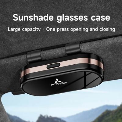 Car Glasses Clip Sunglasses Box For Eclipse Lancer Colt I200 Triton Ralliart Sun Visor Eyeglasses Card Ticket Holder